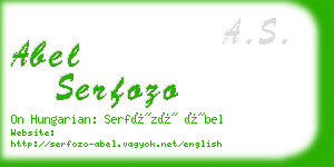 abel serfozo business card